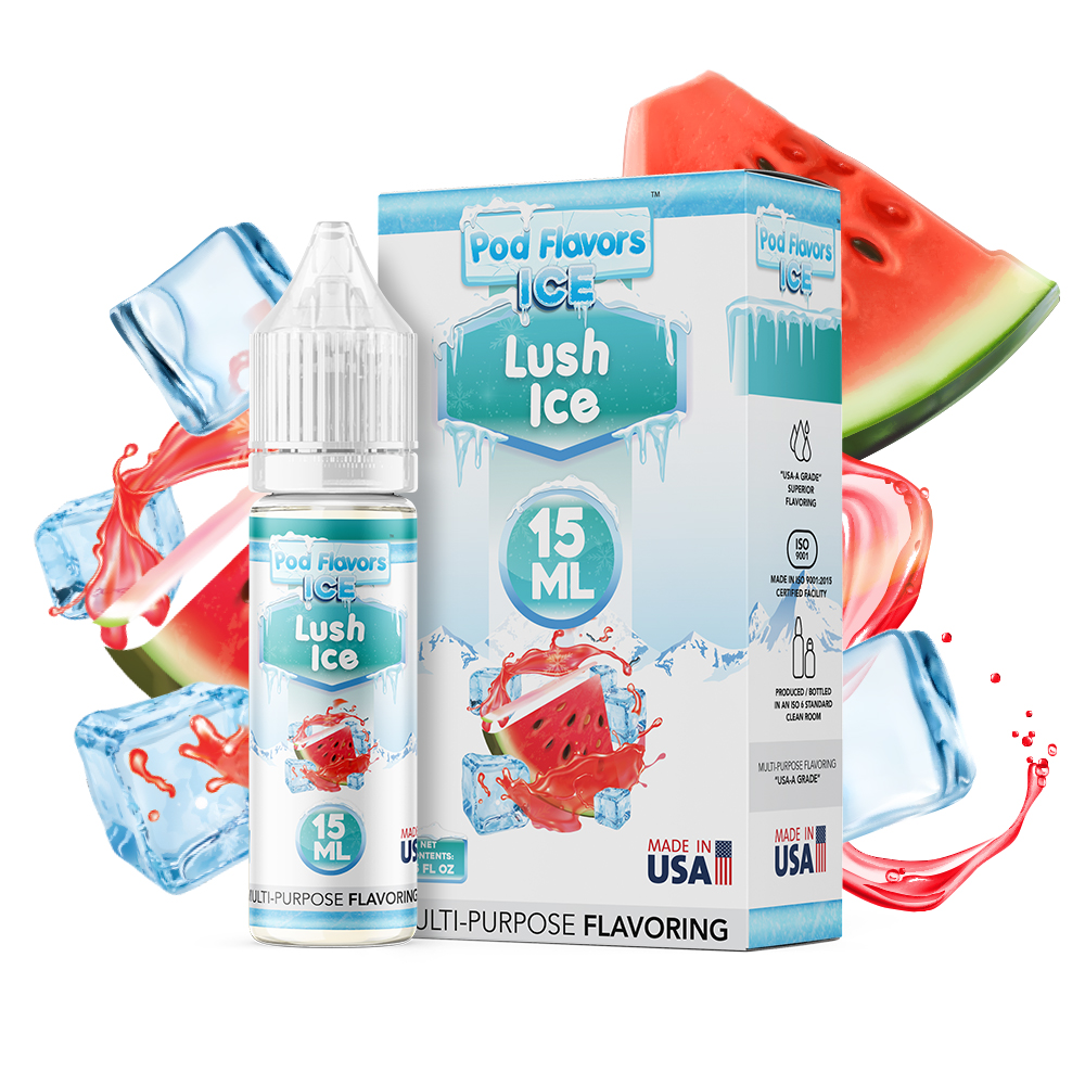 Pod Flavors MultiPurpose Flavoring 15mL Lush Ice, pod juice, flavor